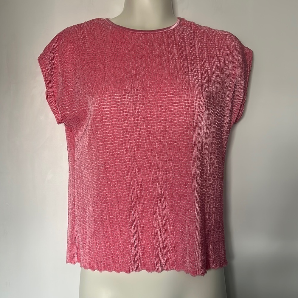 Lana Lee Pink Crepé Cap Sleeved T-shirt